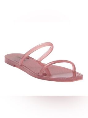 Steve Madden Pike Jelly‎ Slide Sandals Clear Minimalist Summer Size 8 NWOT